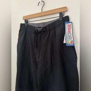 Old Navy Vintage Y2K Techno Chino Clip Belt Pant Black 2000 Large NEW